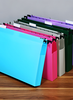 大容量PP吊挂FC/A4文件夹快劳挂钩资料夹酒店办公客户资料分类夹