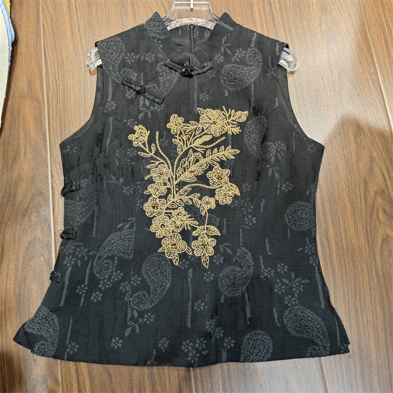 2026春装新款新中式风立领无袖重工刺绣马甲女盘扣坎肩贵气显瘦潮,女装/女士精品,马夹,淘宝优惠券,粉丝福利购,淘宝优惠卷