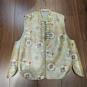 2026春新中式 风立领盘扣马甲女国风提花无袖 外套洋气高端马夹上衣