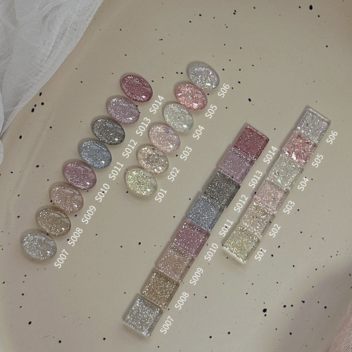 一色一备案 RuMia星砂胶星糖胶闪钻碎钻亮片美甲专用闪粉亮片胶