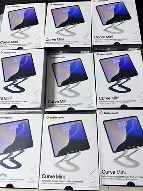 Twelve South Curve Mini平板电脑支架可调节高度适用苹果iPad Pro/Air桌面支架简约铝合金便携办公稳固底座