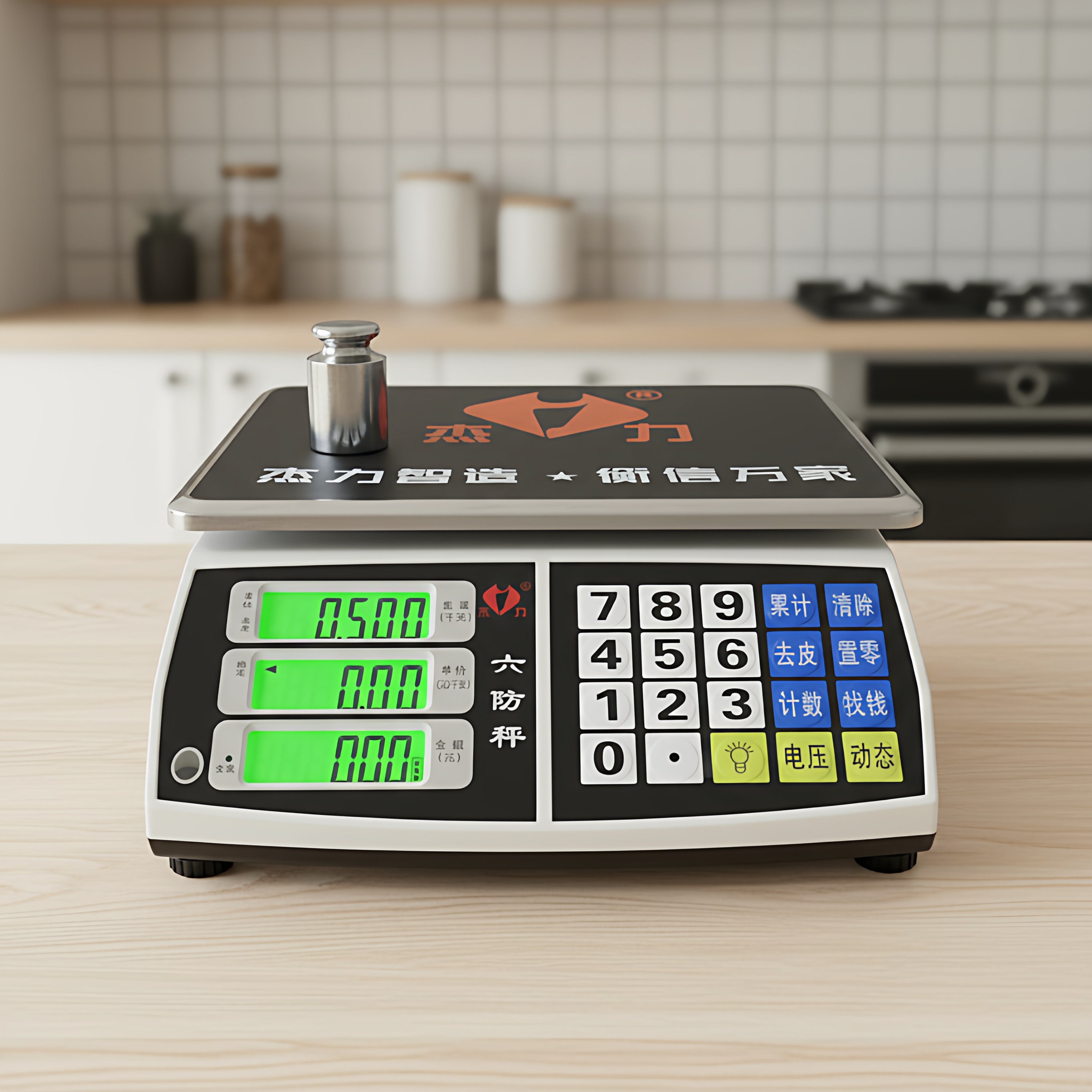 杰力电子秤六防秤防虫防蟑螂电子称商用30kg计价台秤高精度1克菜