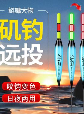矶钓路滑夜光漂咬钩变色鱼漂远投鲢鳙大物浮漂加粗醒目路亚专用漂