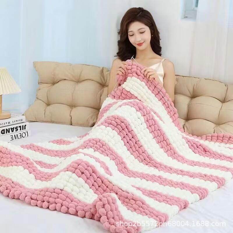 大球球线坐垫线织毯子手工diy编织材料盖毯沙发垫粗毛线团钩垫子,居家布艺,线,淘宝优惠券,粉丝福利购,淘宝优惠卷