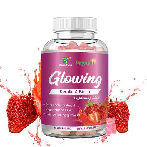 工厂出口Glowing Gummies Keratin Biotin Lightening Skin fudge