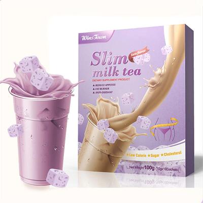 跨境奶茶Weight loss slim milk tea Taro flavor flat tummy tea
