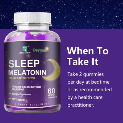 跨境出口 Sleep Melatonin blueberry Gummies睡眠草莓味小熊软糖