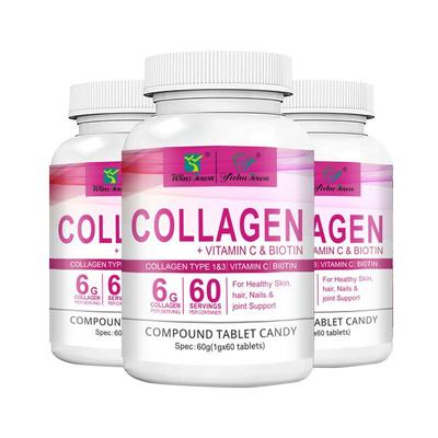 Collagen Vitmin C Biotin Tablets Candy热卖跨境胶原蛋白维C片