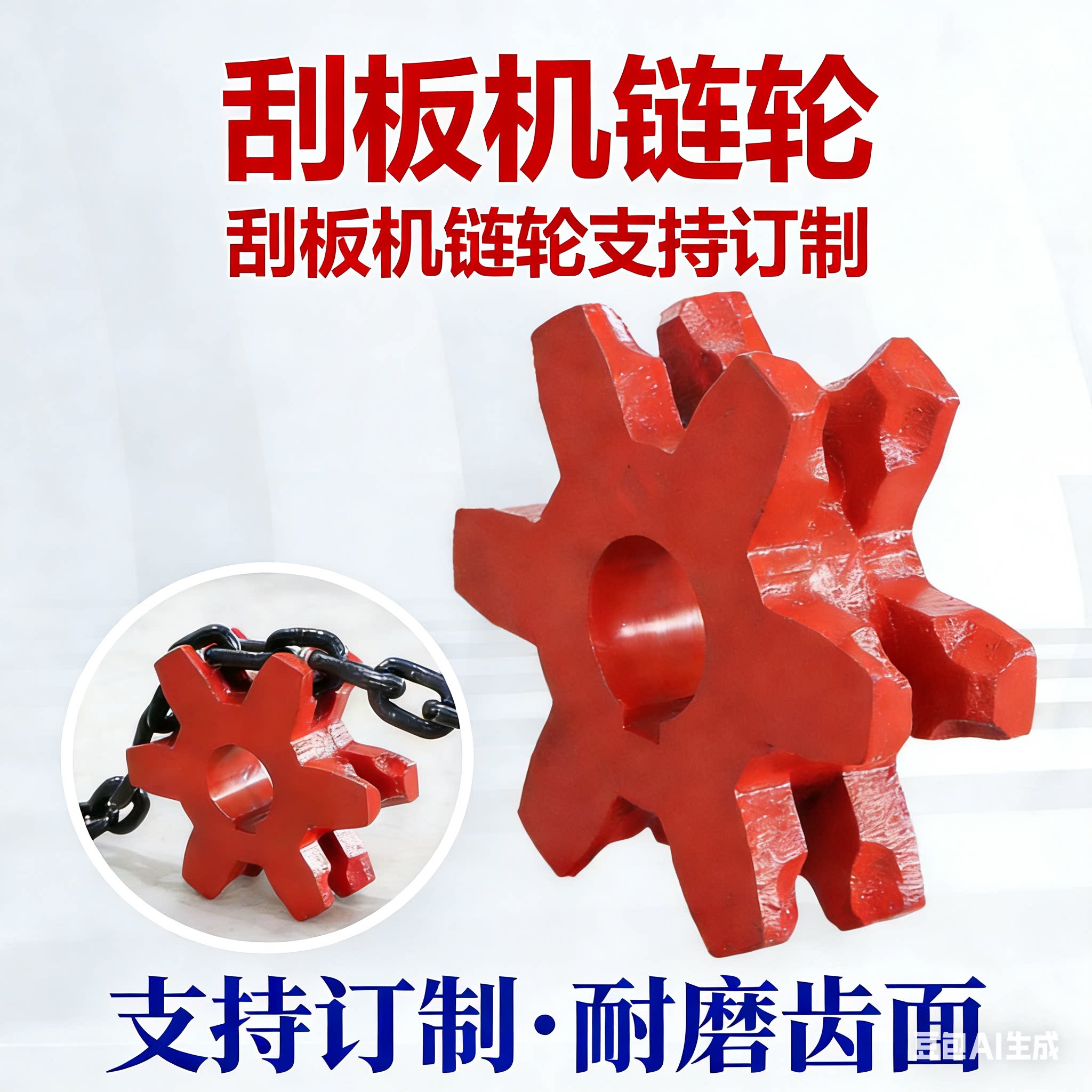 提升机链轮刮板机链轮输送机模锻链轮ms链轮刮板机订做锻打链轮图片