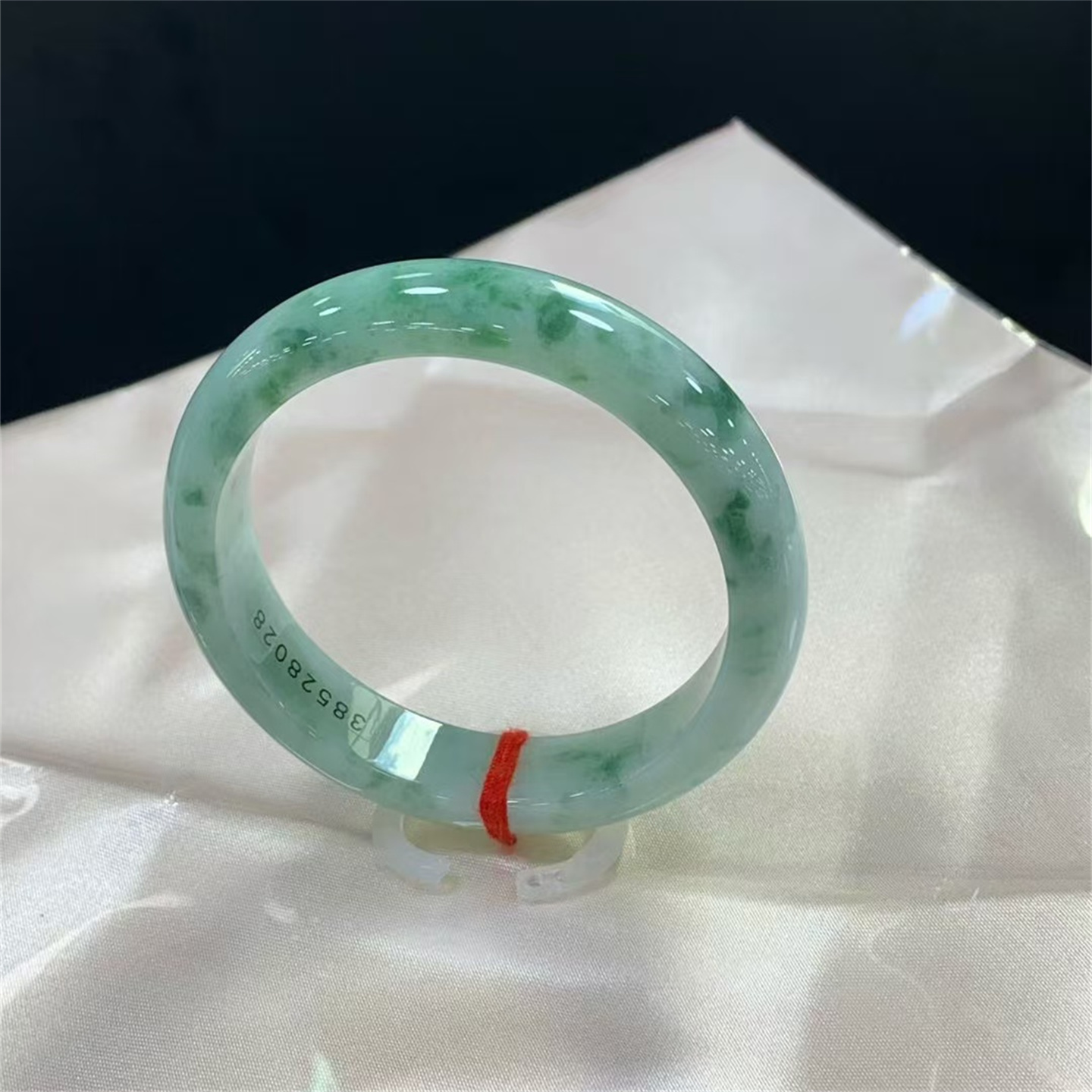 54圈口天然A货翡翠正圈手镯