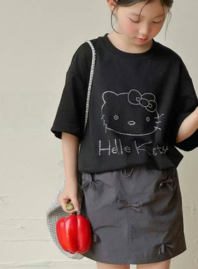 中大女童甜酷女孩立体蝴蝶结百搭速干工装短裙内带安全裤25759