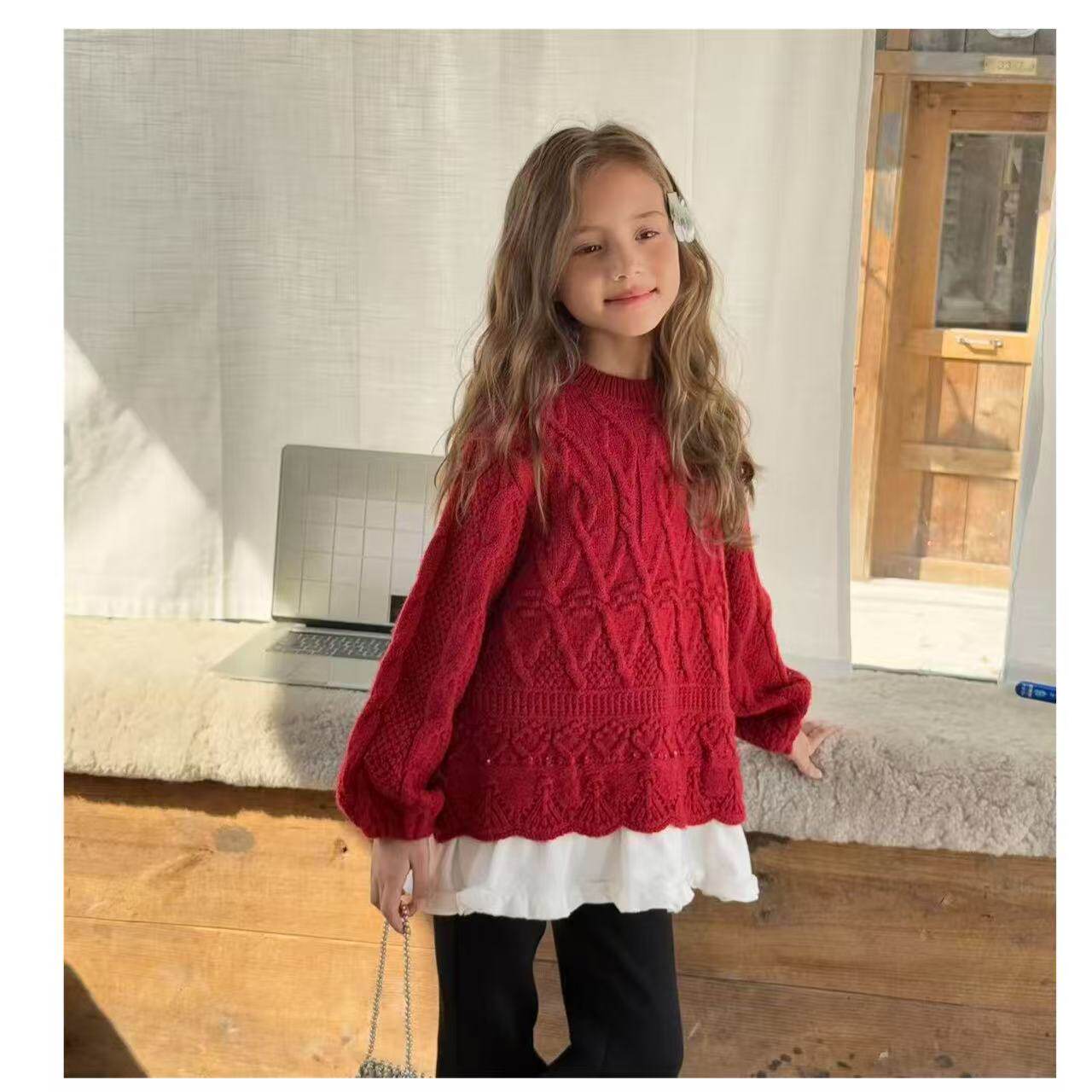 2025新款女童毛衣圣诞新年款冬季新儿童红色套头洋气针织衫,童装/婴儿装/亲子装,毛衣/针织衫,淘宝优惠券,粉丝福利购,淘宝优惠卷