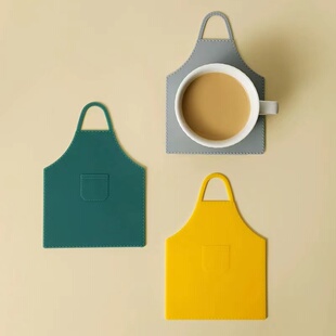 小围裙杯垫松鼠兔子云朵大象隔热垫耐高温硅胶防烫餐桌垫卡通可爱