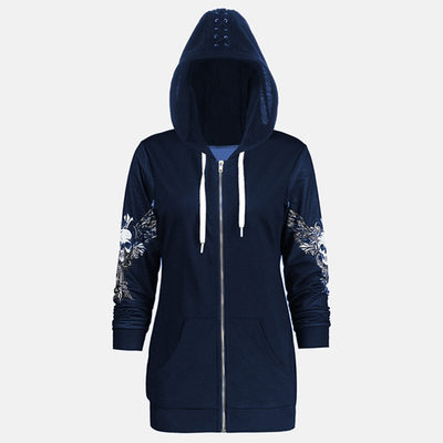 Sweatshirt jacket for women skull hooded sweatshirt for