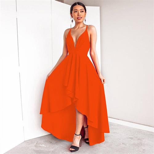 Suspender Plus Size Womens V-neck Swing Dress Sexy Backless