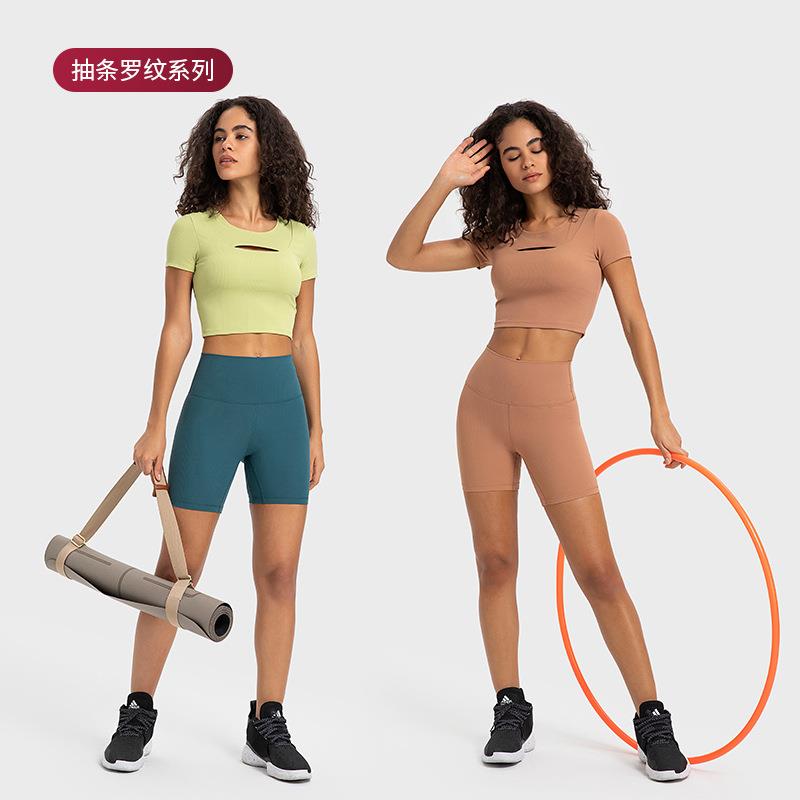 sleeves for hollow three-dimensional short short T-shirt