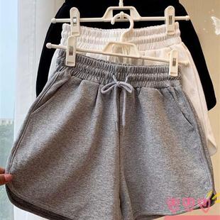 pants solid wide leg shorts high Womens waisted sports