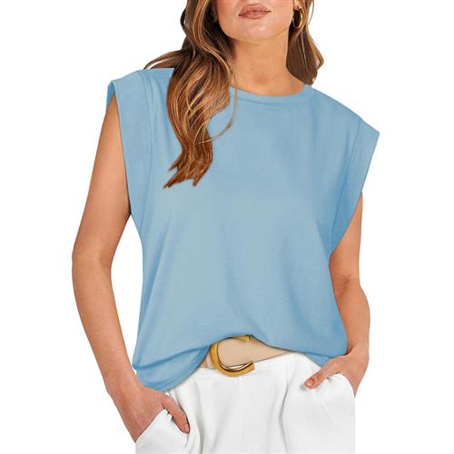 arrival summer ladies wear -shirts solid tops sleeveless