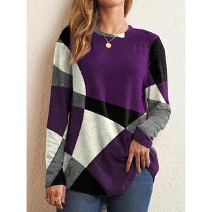 Color Fashion Casual Top Geometric Contrast shirt Pattern