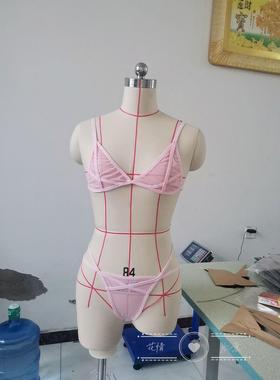 Sexy lingerie for women mesh transparent strap bra panties