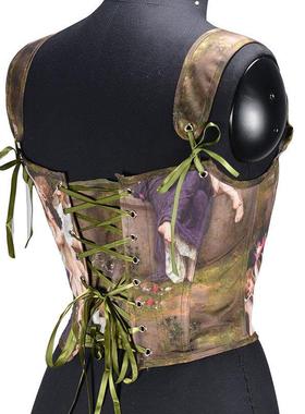 sexy corset crop tank tops cyber cottagecore aesthetic s