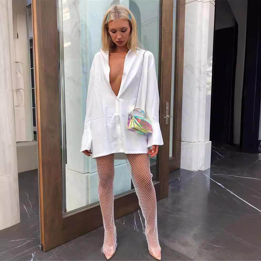 new summer sexy fishnet large size high heels fashionable