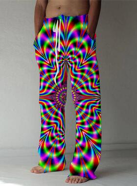 new autumn mans optical illusion round neck long -shirt d