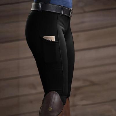 supplies equestrian leggings sports slim pocket phone with
