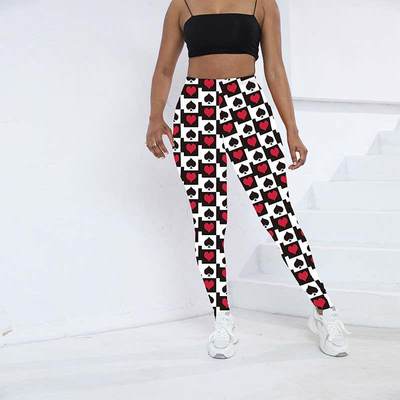 Yoga pants slim fashion printed nine-point pants pencil