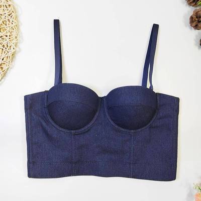 worn shaping a denim top bra herringbone or with tube