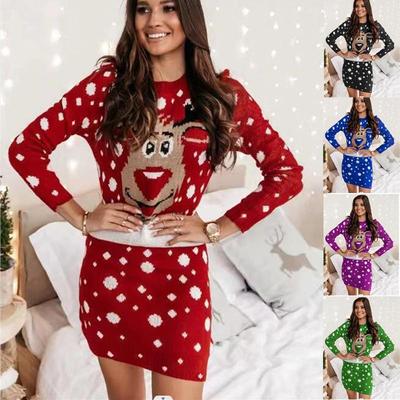 light pullover up sweater cartoon knit holiday women