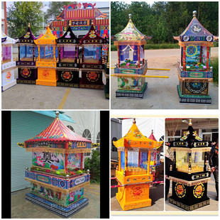 丧事抬骨灰盒轿子白事天堂轿钢架灵棚灵堂天堂轿殡葬祭祀用品花轿