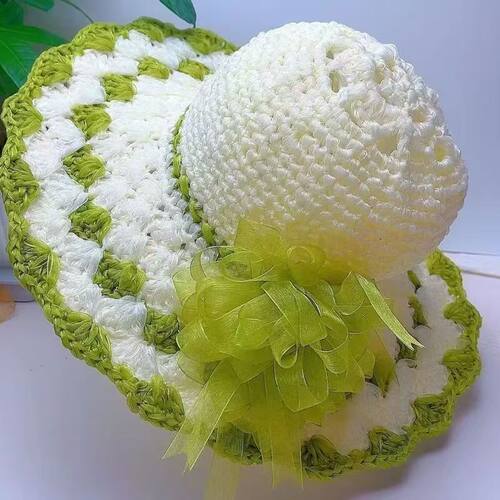 夏季丝带DIY防晒大檐帽材料包