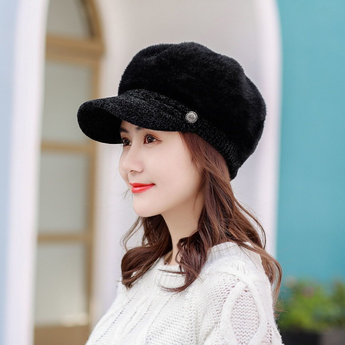 2020新款韩版帽子女时尚秋冬款鸭舌帽休闲百搭出行旅游妈妈保暖帽