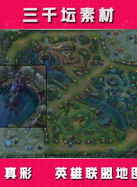 传奇真彩地图素材 英雄联盟地图 有怪有塔 高清真彩 2套 DT2407
