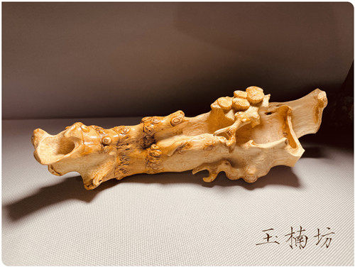 包邮精品文房雅玩松树嵯竹根雕刻案头小陈设书房摆件陈设手工艺