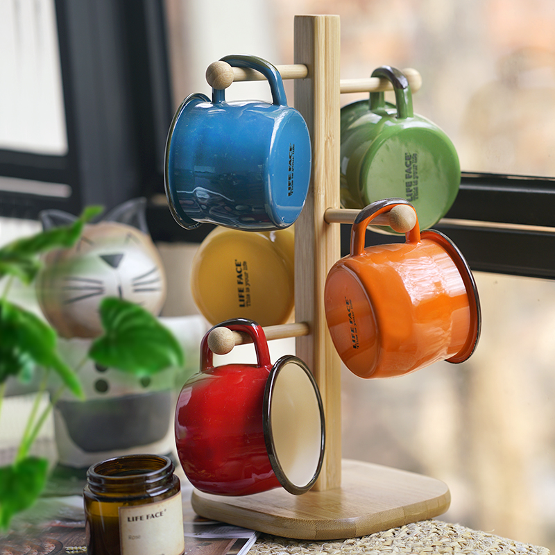 lifeface搪瓷杯可爱纯色儿童