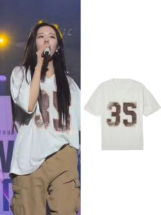 IVE安宥真韩国同款夏季格子外搭纯棉透气百搭字母印花oversize女