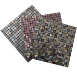 Металлическая самоклеющаяся мозаика в форме цветка, обои на стену из нержавеющей стали