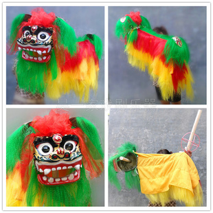 成人手狮手拿金粉小狮子手持举狮子舞龙舞狮子幼稚园儿童表演道具