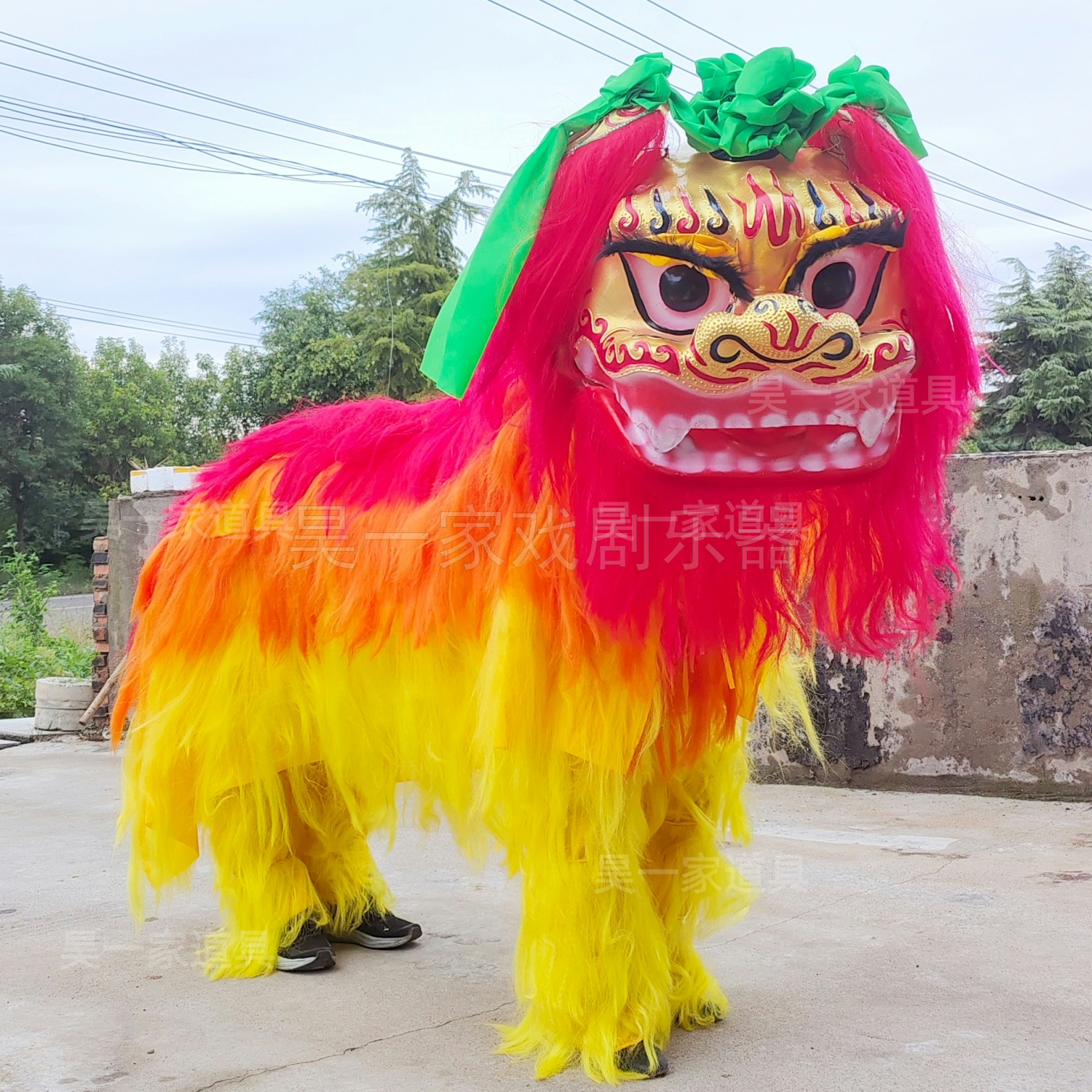 双人舞狮北狮全整套春节舞龙道具