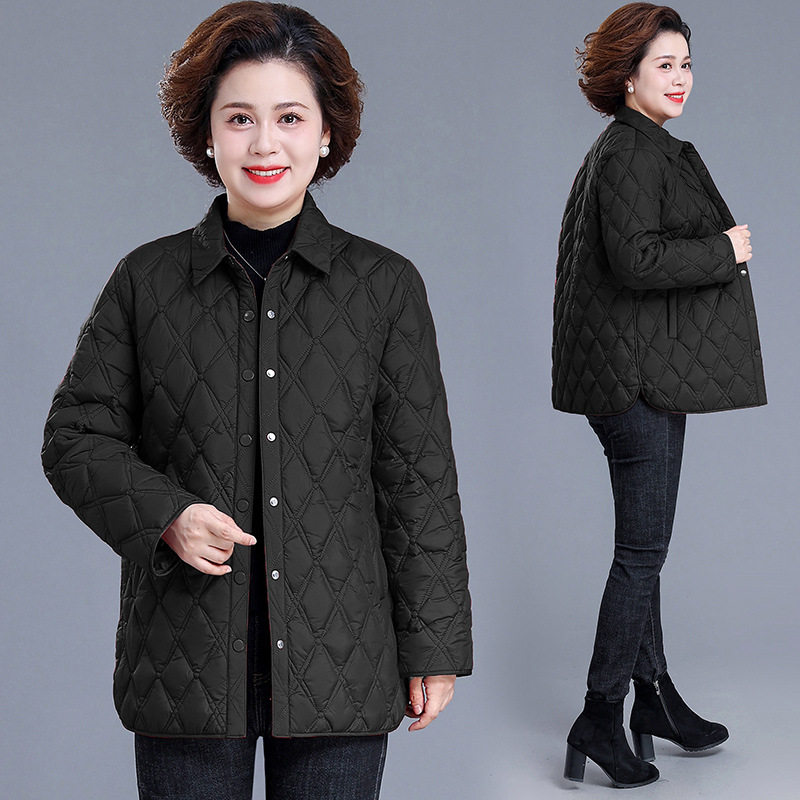 婆婆妈妈装轻薄羽绒棉衣2025秋冬新款中老年女装减龄棉服短款棉袄