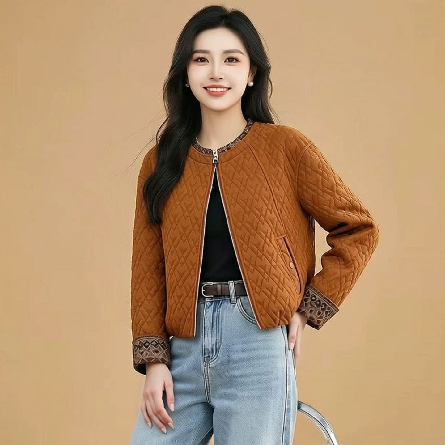 2026春秋季新款短款中年妈妈装夹克休闲外套中青年女装小个子上衣