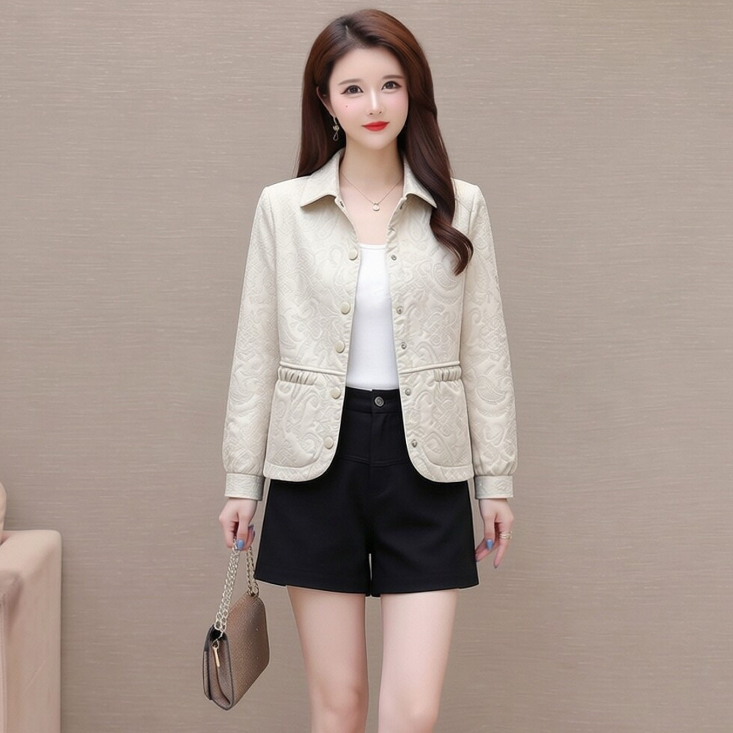 2026春秋季新款短款中年妈妈装夹克休闲外套中青年女装小个子上衣