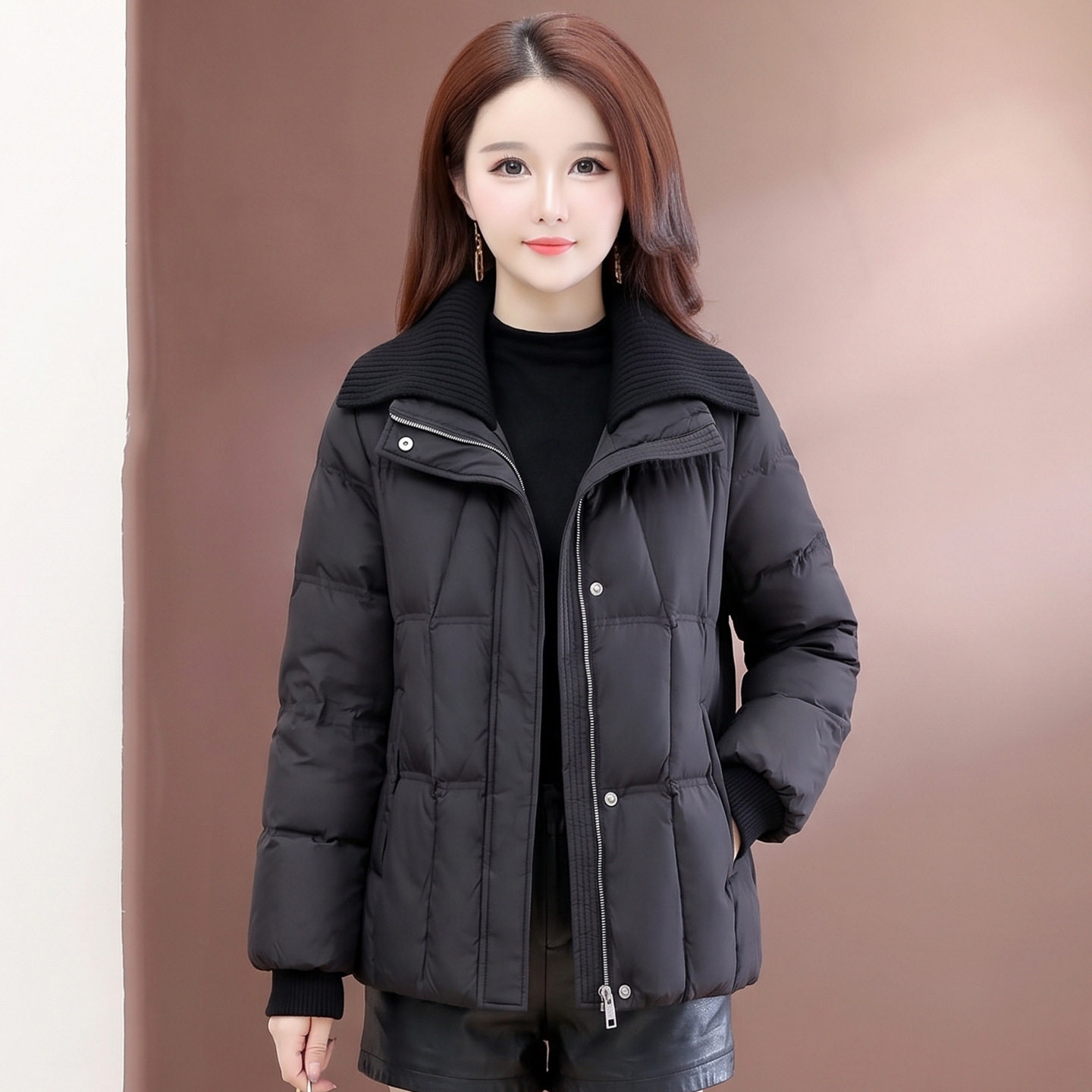 中青年女装休闲羽绒服外套短款2026冬新款洋气显瘦保暖白鸭绒上衣