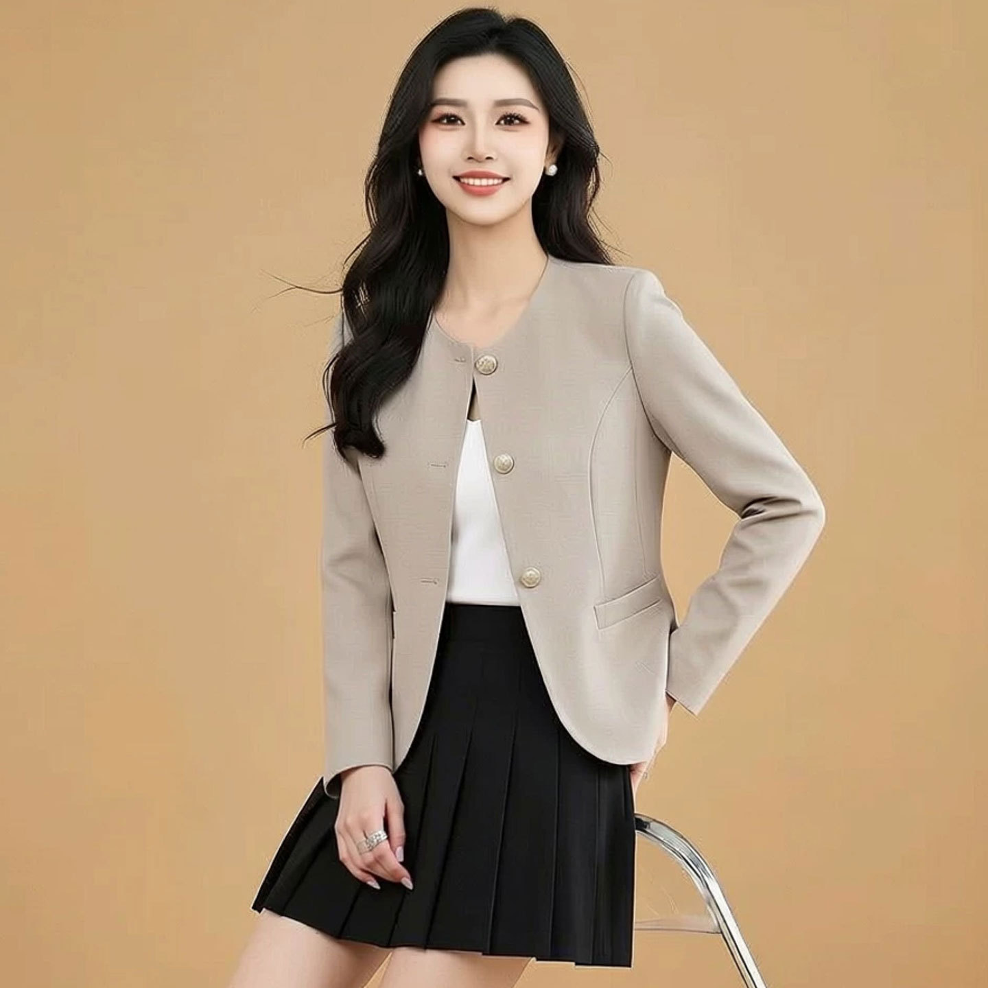 小香风外套女春秋2026新款高级感时尚洋气女神范短款西服春天气场