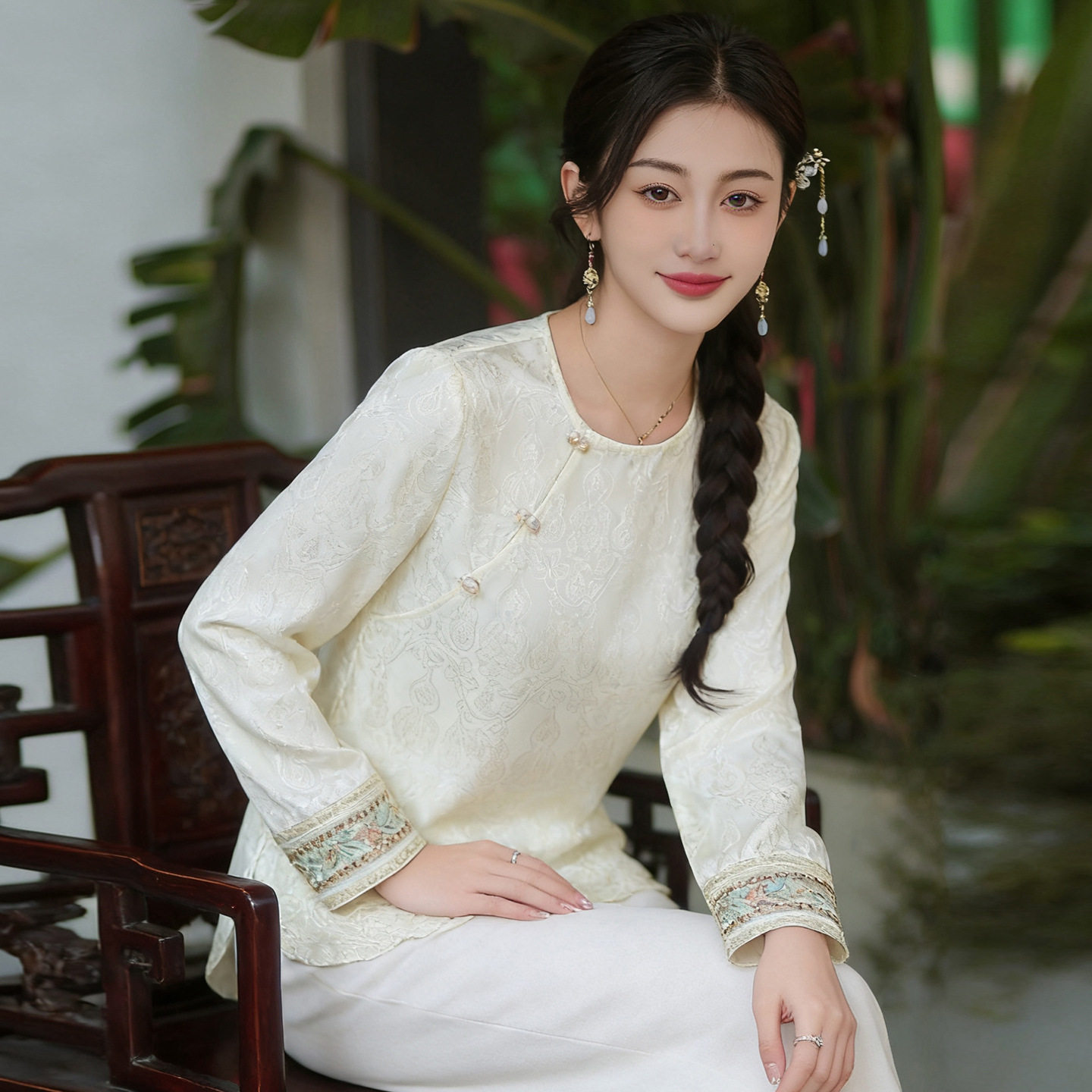 中年妈妈春夏装套头小衫2026新款中青年女装长袖衫短款打底衫衬衫