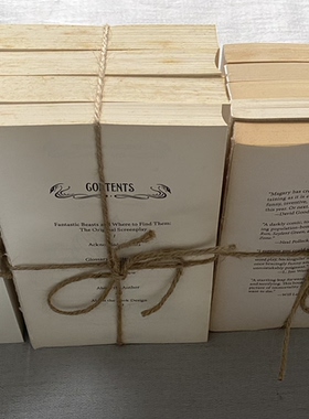 复古风外文手札麻绳捆书捆