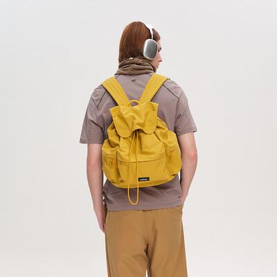 纯色车缝线双根学院风青年大容量