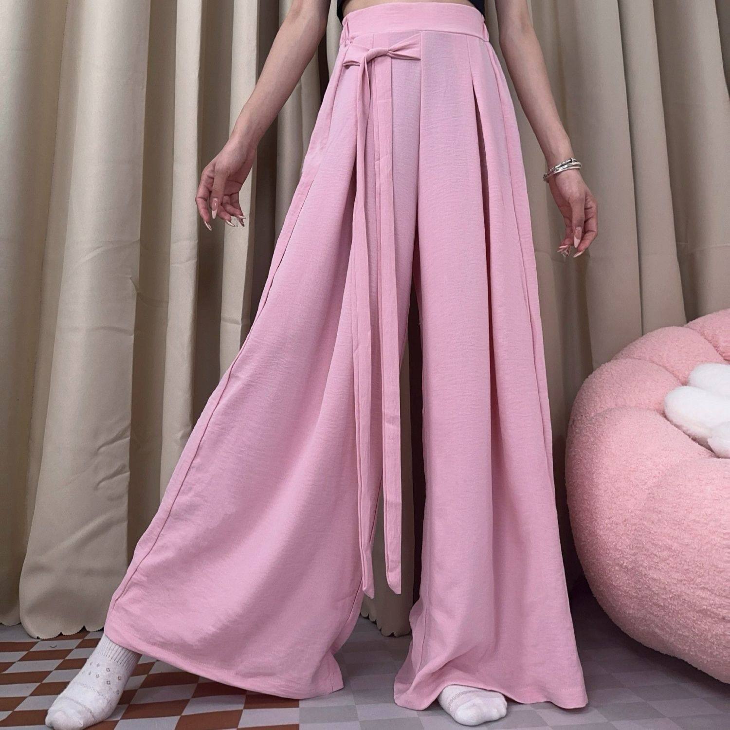 新款古典舞裤子现代舞练功裤秋冬舞蹈裤飘逸宽松中式裤子阔腿裤女,女装/女士精品,大码裤装,淘宝优惠券,粉丝福利购,淘宝优惠卷